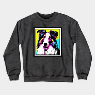 Collie Pop Art Crewneck Sweatshirt